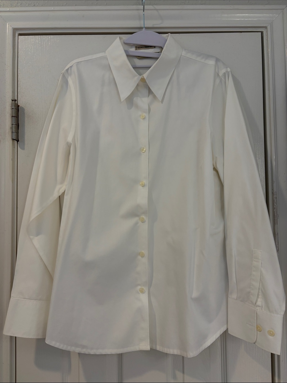 Eddie Bauer White Women's Button-Down Shirt - Wrinkle Resistant